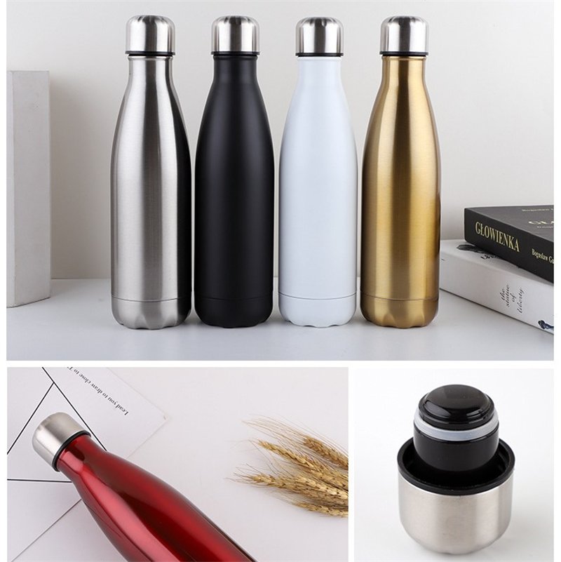 Insulated Stainless Steel Cola Shaped Sports Water Bottles