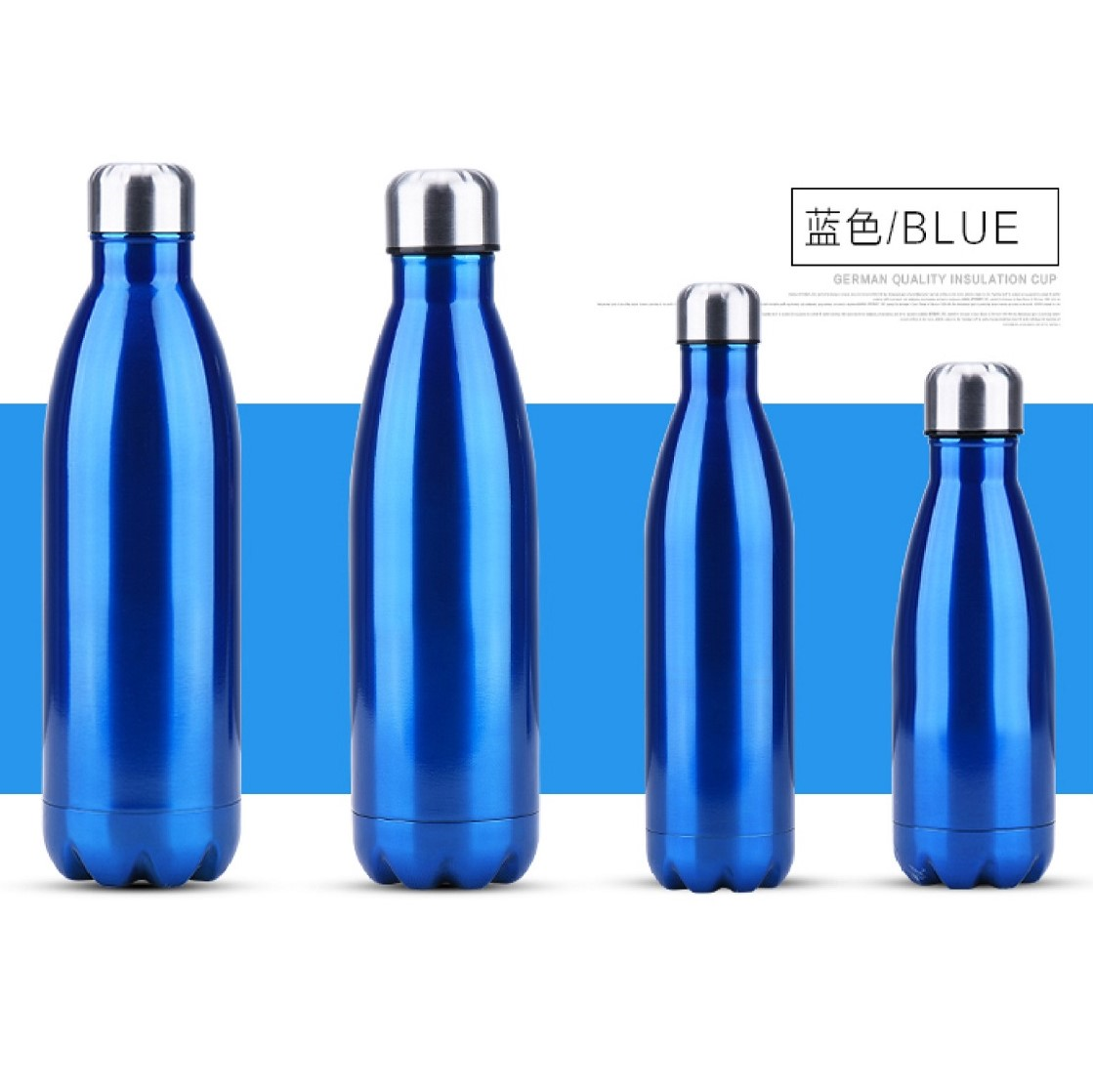 Insulated Stainless Steel Cola Shaped Sports Water Bottles