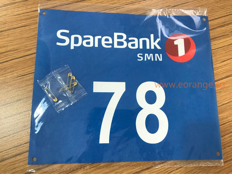 Customized logo print racing bib Running race printing singapore sports goodies bag items