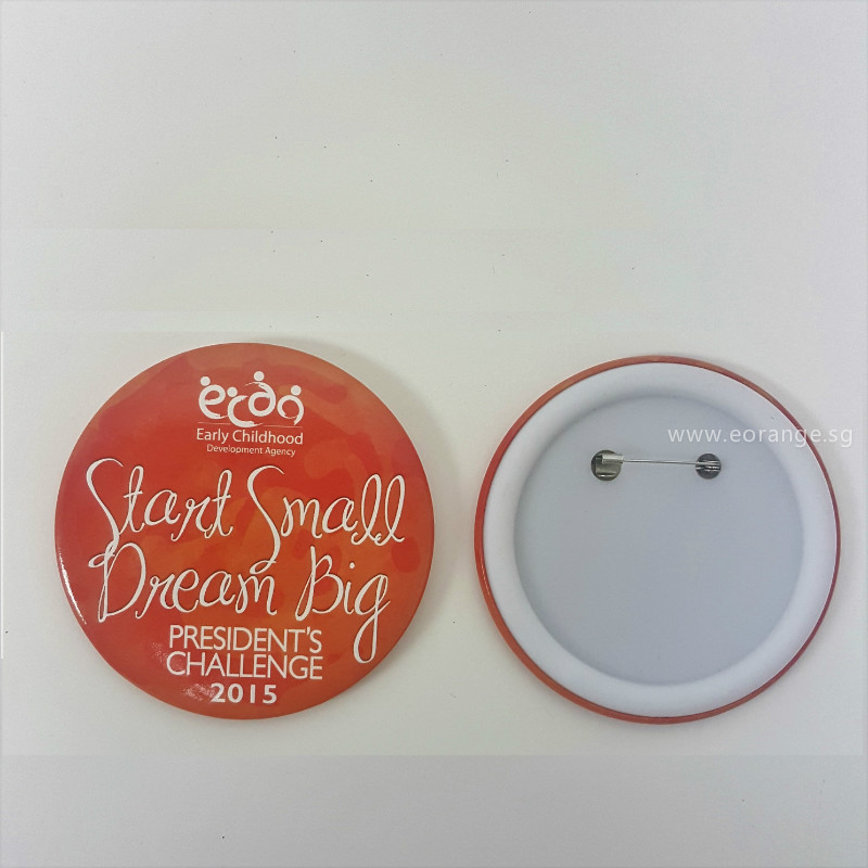 Customised Button Badge for event giveaway with logo print to promote product and services